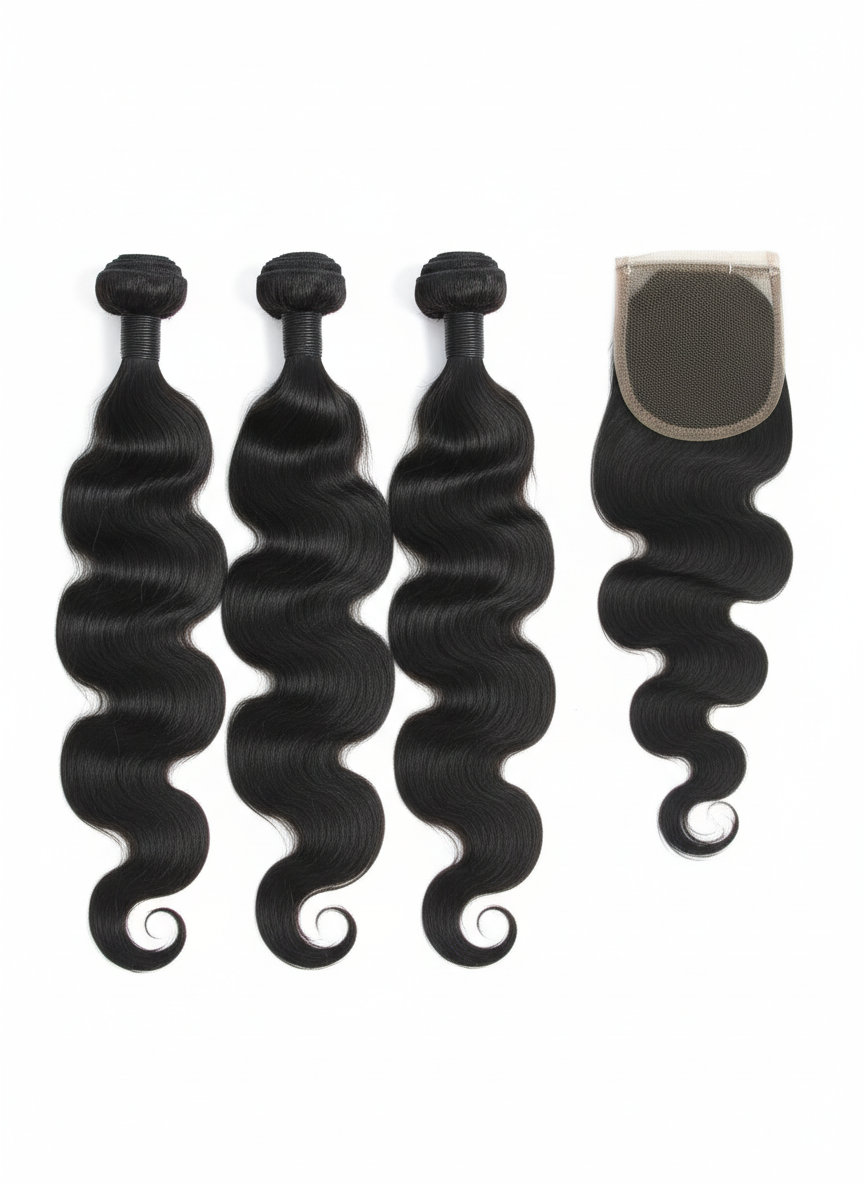 3 Bundle Body Wave Set w/ Closure 3 Bundle Body Wave Set w/ Closure