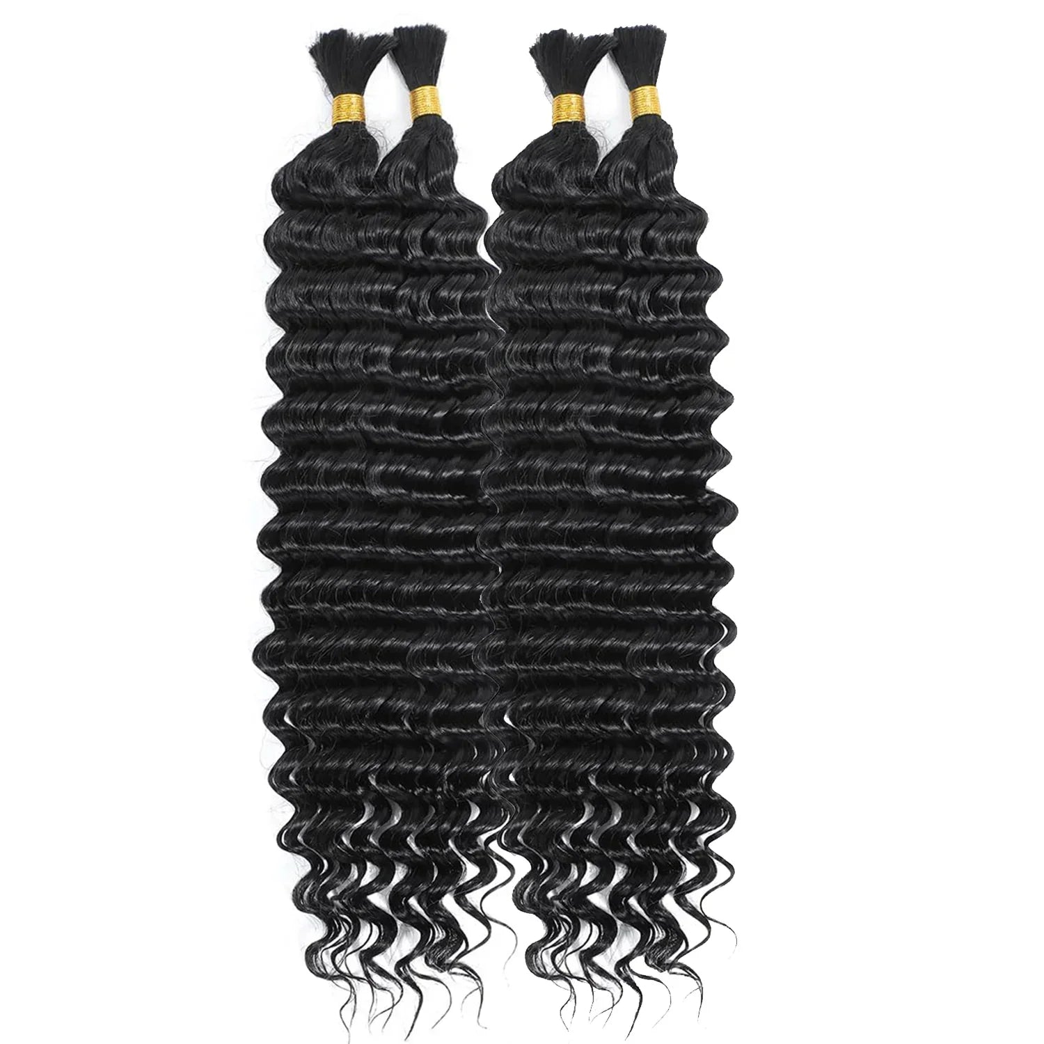 Deep Wave Braiding Hair - 100% virgin human hair - #1 Deep Wave Braiding Hair - 100% virgin human hair - #1
