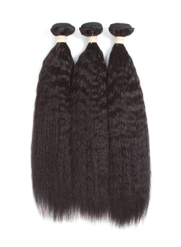 Malaysian Kinky Straight Hair 3 Bundle Pack