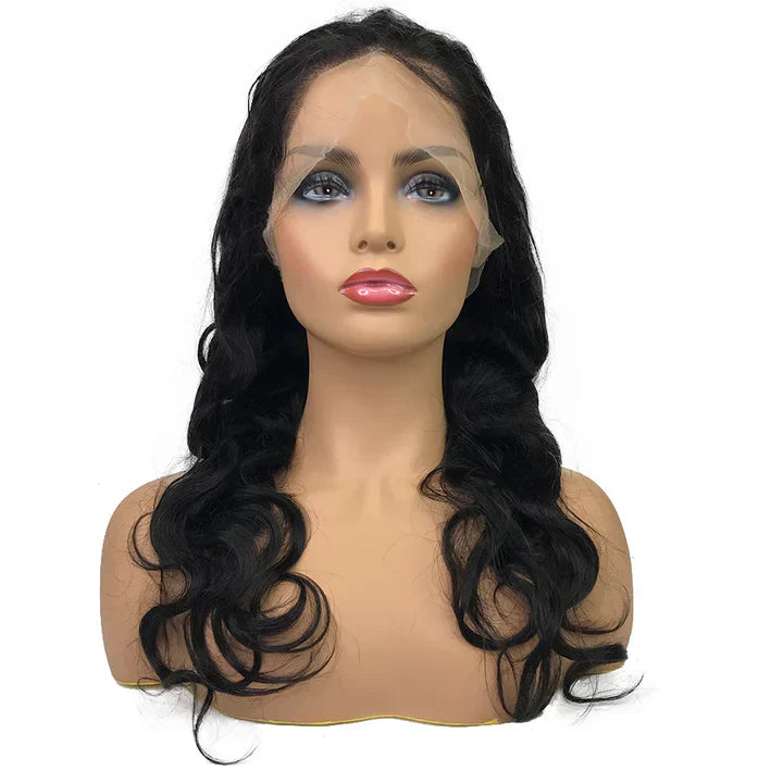 Transparent 9A Malaysian Body Wave Lace Frontal Human Hair Wig