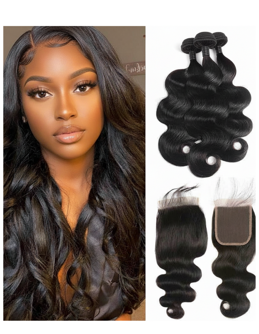 3 Bundle Body Wave Set w/ Closure