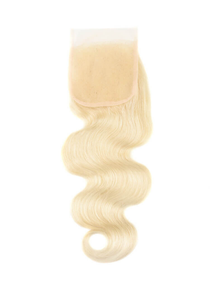 Body Wave Human Hair Lace Closure Color 613 4x4