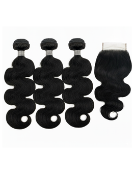 3 Bundle Malaysian Body Wave Set w/ Closure