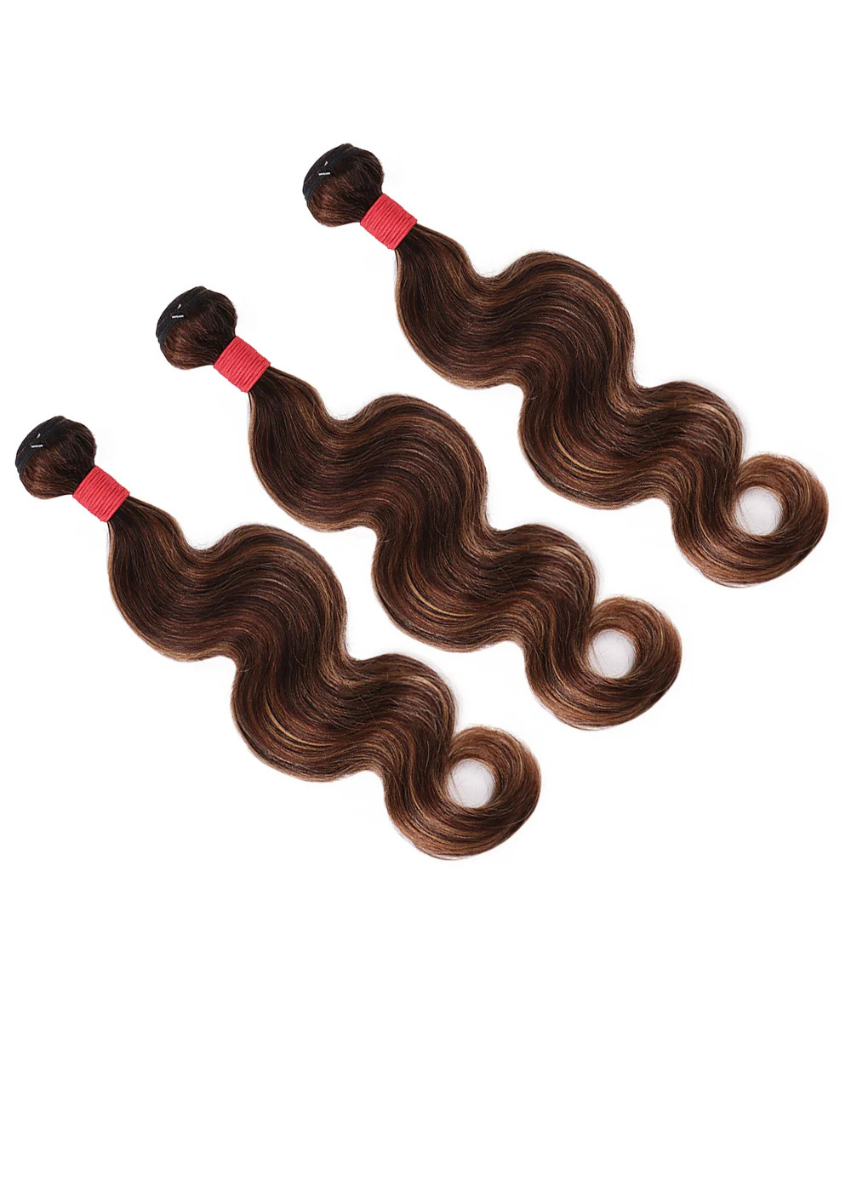 Highlight Ombre #P4/27 Body Wave Virgin Human Hair Bundle