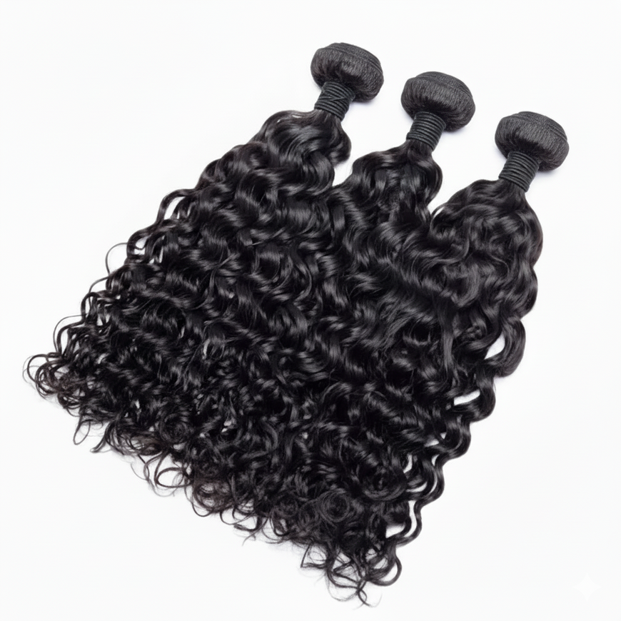 Brazilian Water Wave 100% Human Hair Bundle - 9A